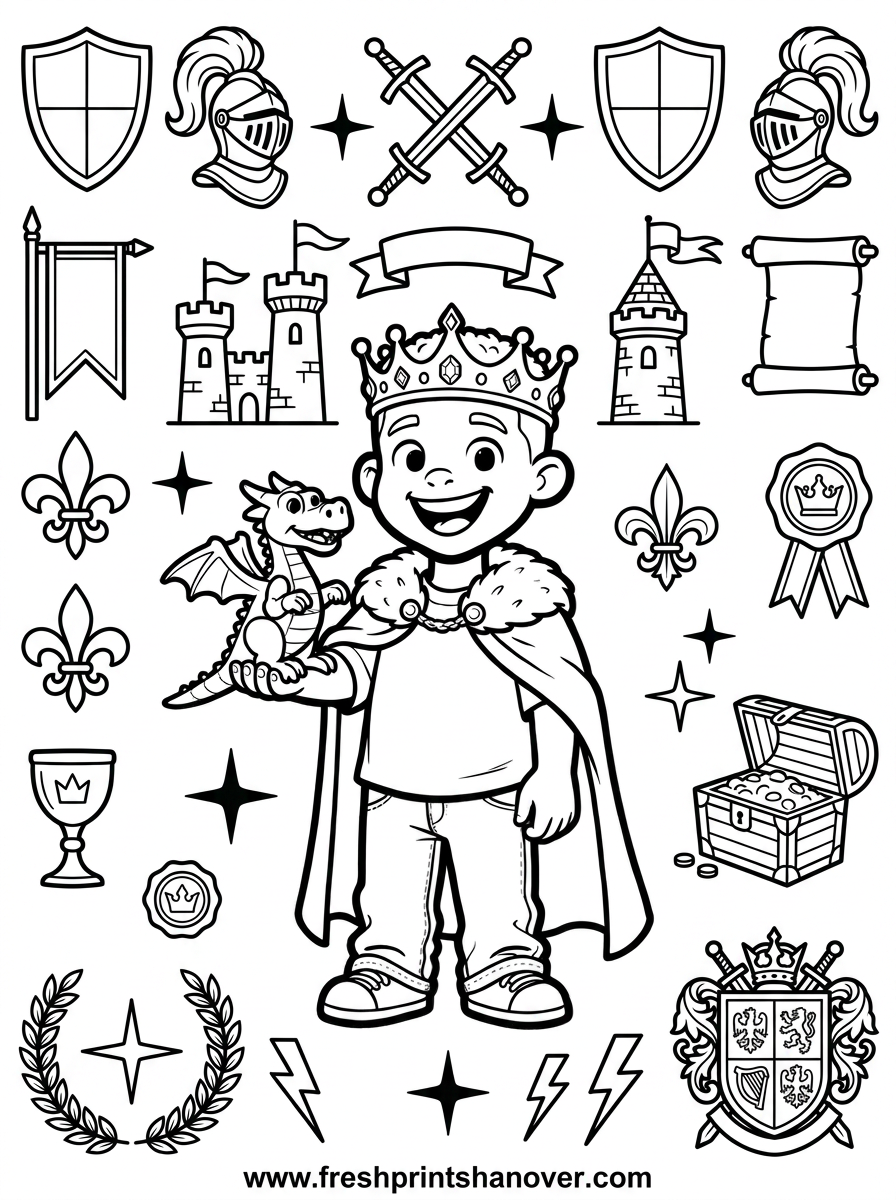 Color Prince coloring page preview